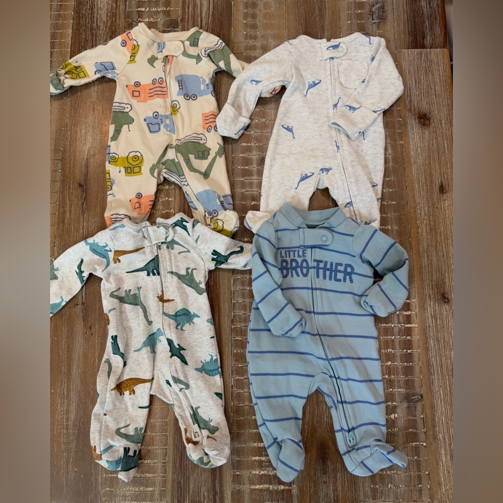 Carters child of mine 2 way zipper Preemie baby pajamas